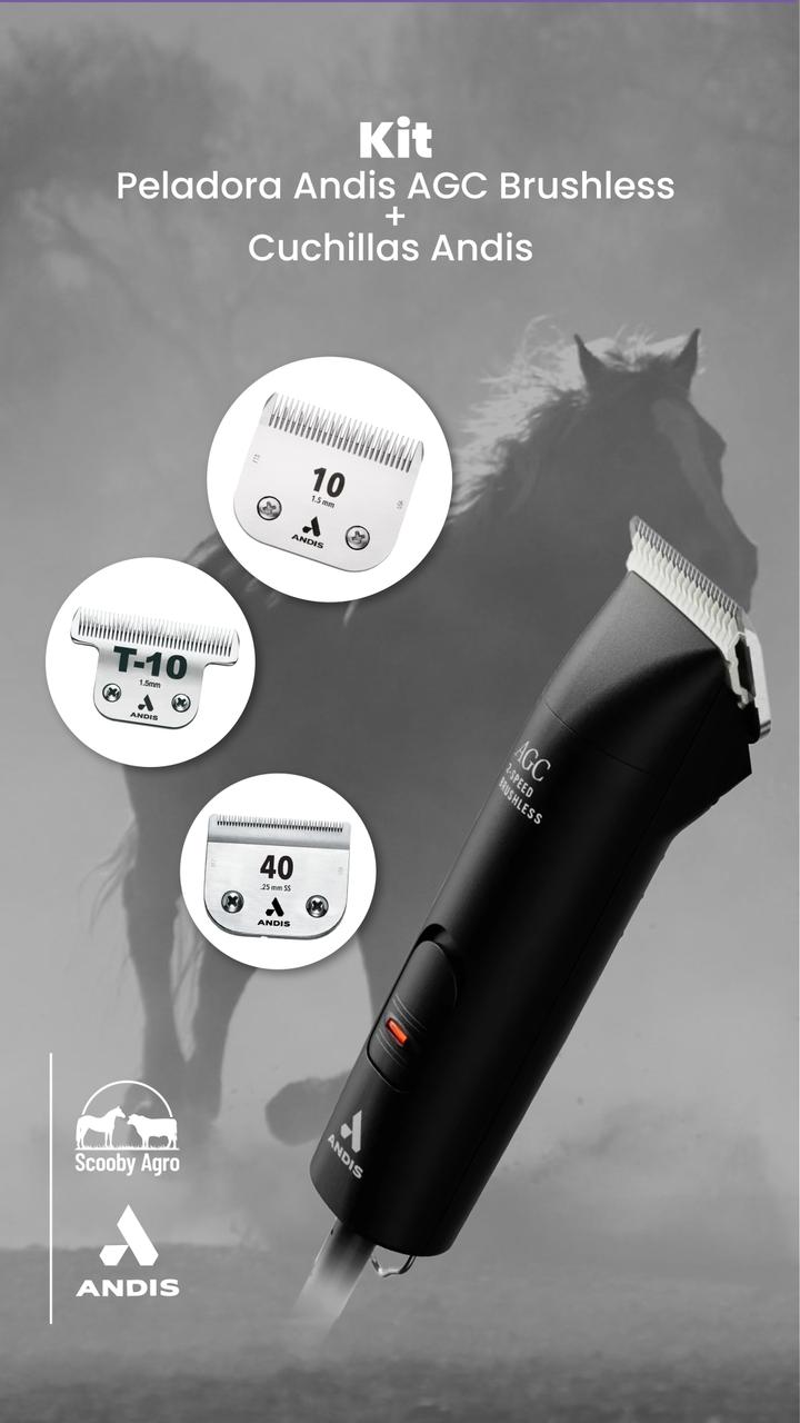 Peladora AGCB con cuchilla #10 Andis + 40 + T10