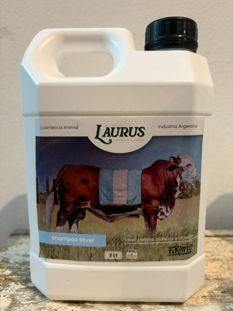 Shampoo tonalizador Silver para bovinos 2 litros