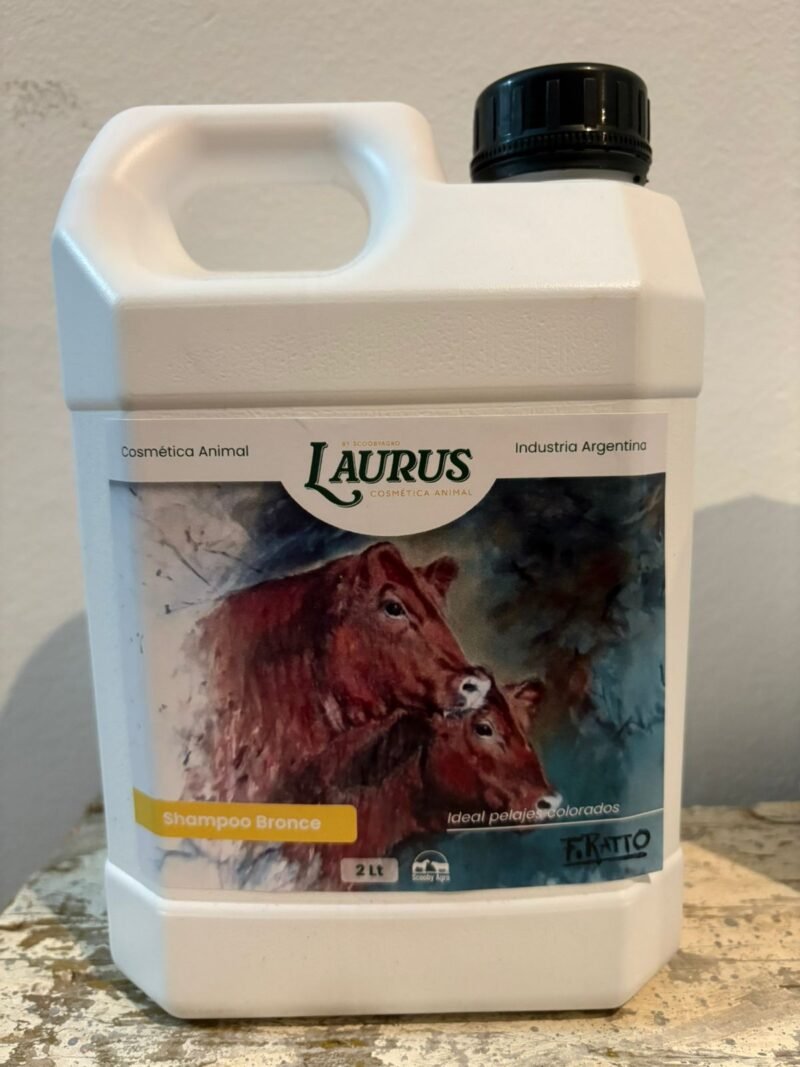 Shampoo tonalizador Bronce para bovinos 2 litros
