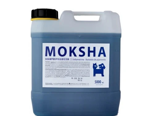 Shampoo pulguicida Moksha 5 litros