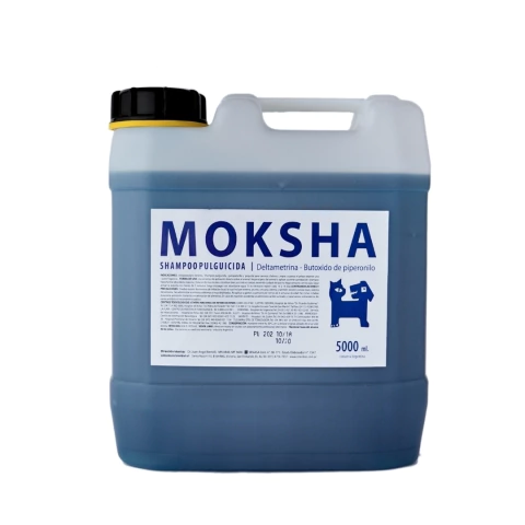 Shampoo pulguicida Moksha 5 litros