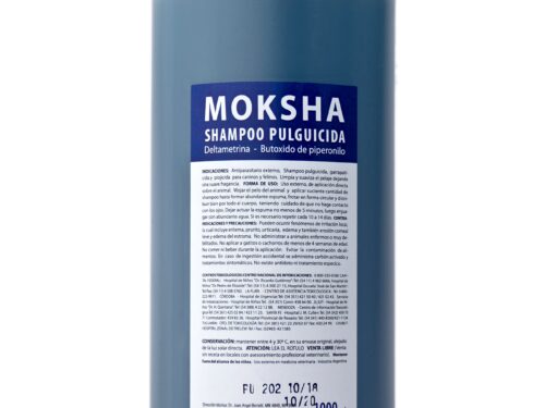 Shampoo pulguicida Moksha 1 litro